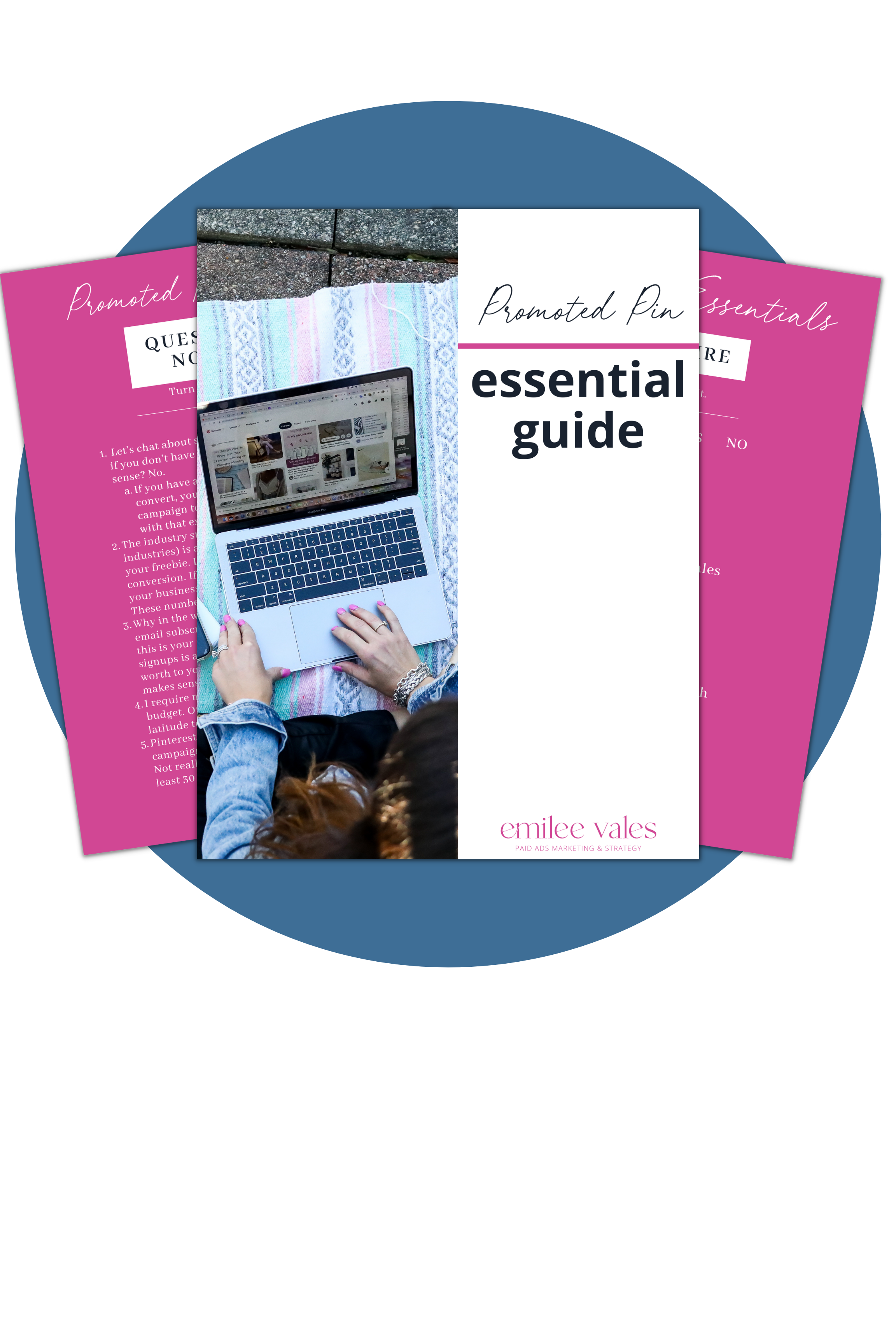 flat lay of Promoted Pin Essential Guide