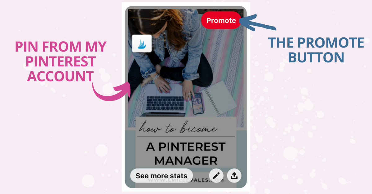 How to find Promote button for running Pinterest ads