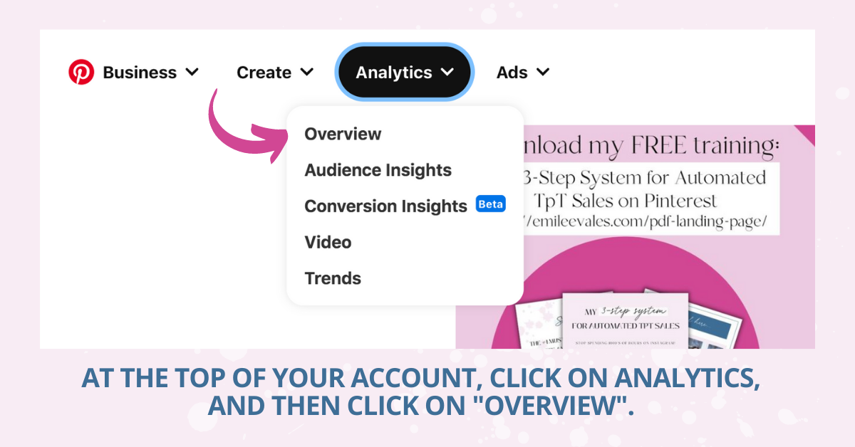 How to access analytics from Pinterest
