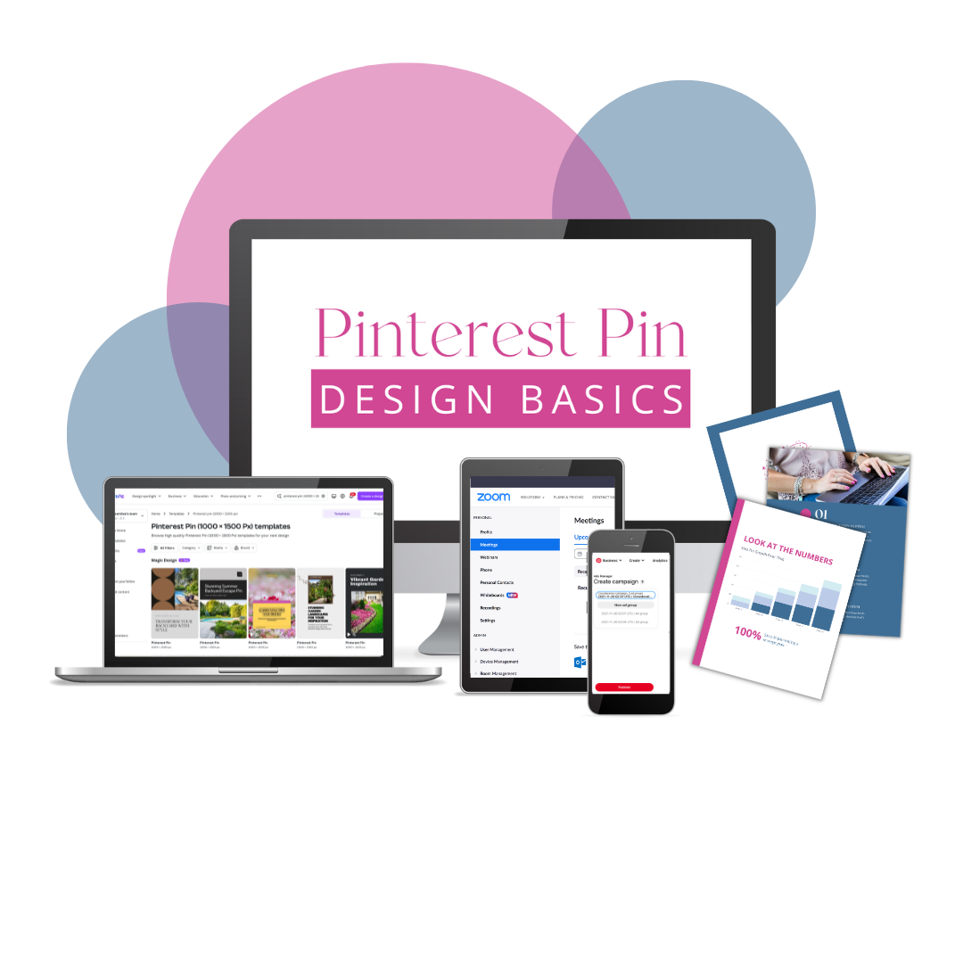 Pinterest Pin Design Basics mockup Pinterest Pin Design Basics mockup