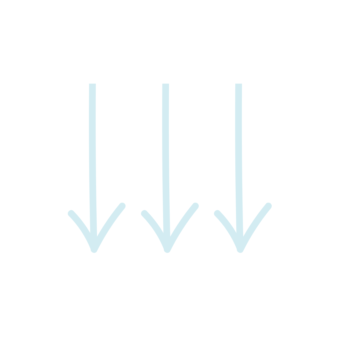 3 blue arrows