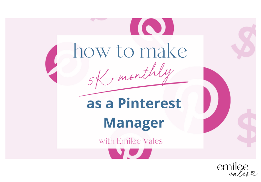 How to make 5k monthly as a pinterest manager mockup