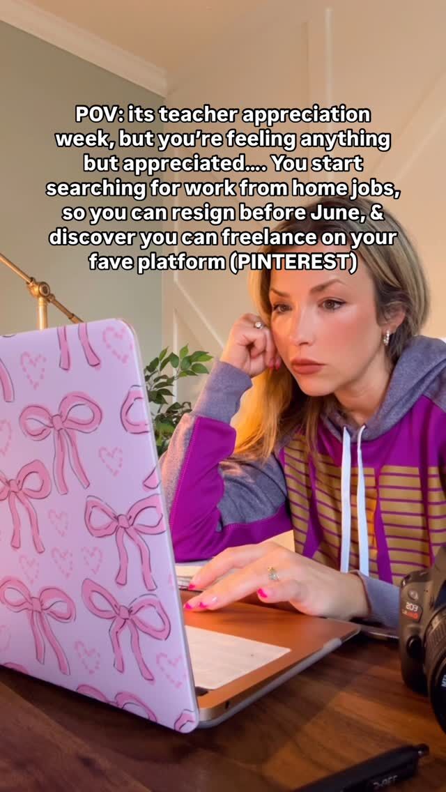 Comment, “START” to get my SECRET Pinterest Manager Podcast that will teach you the steps for making this transition 💕

To be totally honest… 

I was complacent the first few years of my starting my Pinterest management business because I had:

1. Quit my teaching job
2. I was at home with my babies
3. I had more than tripled my teaching salary
4. I had freedom and flexibility with my working hours

And this was exactly what I wanted for our family, and it felt like I had everything I needed 🥹

Are you interested in learning more about becoming a Pinterest Manager? 

If so, comment “START” and I’ll share more with you via DM ❤️

#pinterestmanager #pinterestmanagement #pinterestva #formerteacher #pinterestvirtualassistant #workfromhomemom #mompreneur #workfromanywhere #jobsformoms #teachercareerchange #freelance #freelancer #pinterestgirl #servicebasedbusiness #servicebasedentrepreneur #teachersofthegram #teachersofinsta #quityourjob #momsofinstagram #workathomemoms #virtualassistants #freelancinglife #stayathomemomlife #sidehustleideas #sidehustleforbeginners #makemoneyfromyourphone #jobsforteachers