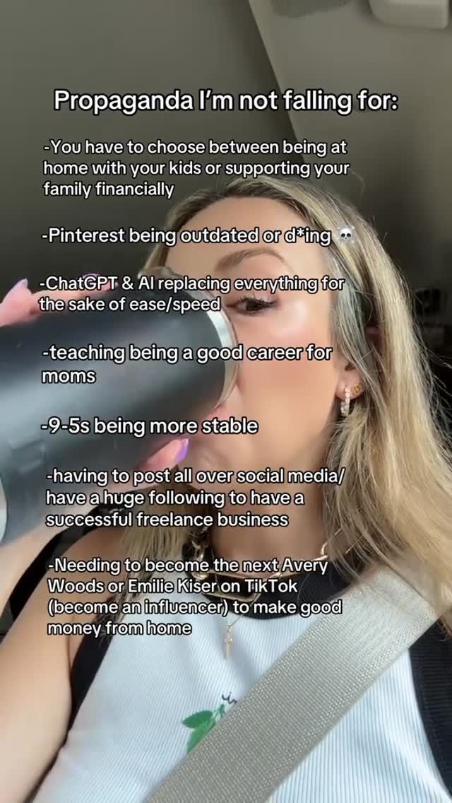 Do you agree 🫢

Maybe I should have prefaced with my *unpopular* work from home opinions? 

HERE’S HOW I QUIT ⬇️

I started my freelance Pinterest Management business! 

(If you’re ready to learn how to start your Pinterest Management and scale to 5 figure months, comment “START”!)

Let me go back for a second though.

I haven’t always been a Pinterest marketing expert. 

Last October, my oldest turned 7, and after having her in 2017… I fully intended on going back to teaching. 

My degree from Purdue is in Elementary Education and after 3.5 short years, and upon holding that baby in my arms…

I knew I couldn’t leave her. 

Not only did I make peanuts (yes, I know, you don’t go into education for the money 😉), I couldn’t justify leaving her.

Not only did it make 0 sense financially after daycare, but it also wasn’t what I wanted. 

So I quit. 

I didn’t take that decision lightly, and there was so much guilt that surrounded it… but I had to put my family first. And selfishly what I wanted first, and I never wanted to miss a day with her. 

Finances started to feel tight after 8 months of me not working and I KNEW I wanted to use my self in another capacity… I wanted to work, I wanted to build something, I wanted to provide for my family.

And this is when I discovered freelancing. 

But alas… I thought I had no “skills that would be transferrable”… silly me. 

I had SO many transferable skills, but I still invested in skills training because I wanted to specialize in Pinterest marketing and I knew NOTHING about working on Pinterest and help businesses in that capacity.

But I DID know I was a Pinterest addict 🤭and my gut didn’t steer me wrong… this was a PERFECT fit for me! 

I had a lot of twists and turns on my journey, but I created a path that will be crystal clear for you in regard to starting your Pinterest Management business! 

If you’re ready to learn how to start your Pinterest Management and scale to 5 figure months, comment “START”! 

#pinterestmanager #pinterestvirtualassistant #freelance #servicebasedbusiness #workfromhome #formerteachers #wfhjob #wfhlife #onlinejobs #pinterestgirl #careerchange #wfhmom #remotejobideas #remotework