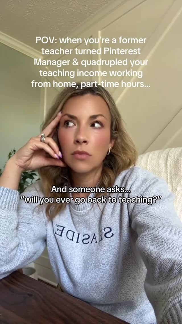 HERE’S HOW I QUIT ⬇️

I started my freelance Pinterest Management business! 

(If you’re ready to learn how to start your Pinterest Management and scale to 5 figure months, comment “START”!)

Let me go back for a second though.

I haven’t always been a Pinterest marketing expert. 

Last October, my oldest turned 7, and after having her in 2017… I fully intended on going back to teaching. 

My degree from Purdue is in Elementary Education and after 3.5 short years, and upon holding that baby in my arms…

I knew I couldn’t leave her. 

Not only did I make peanuts (yes, I know, you don’t go into education for the money 😉), I couldn’t justify leaving her.

Not only did it make 0 sense financially after daycare, but it also wasn’t what I wanted. 

So I quit. 

I didn’t take that decision lightly, and there was so much guilt that surrounded it… but I had to put my family first. And selfishly what I wanted first, and I never wanted to miss a day with her. 

Finances started to feel tight after 8 months of me not working and I KNEW I wanted to use my self in another capacity… I wanted to work, I wanted to build something, I wanted to provide for my family.

And this is when I discovered freelancing. 

But alas… I thought I had no “skills that would be transferrable”… silly me. 

I had SO many transferable skills, but I still invested in skills training because I wanted to specialize in Pinterest marketing and I knew NOTHING about working on Pinterest and help businesses in that capacity.

But I DID know I was a Pinterest addict 🤭and my gut didn’t steer me wrong… this was a PERFECT fit for me! 

I had a lot of twists and turns on my journey, but I created a path that will be crystal clear for you in regard to starting your Pinterest Management business! 

If you’re ready to learn how to start your Pinterest Management and scale to 5 figure months, comment “START”! 

#pinterestmanager #pinterestvirtualassistant #freelance #servicebasedbusiness #workfromhome #formerteachers #wfhjob #wfhlife #onlinejobs #pinterestgirl #careerchange #wfhmom #remotejobideas #remotework